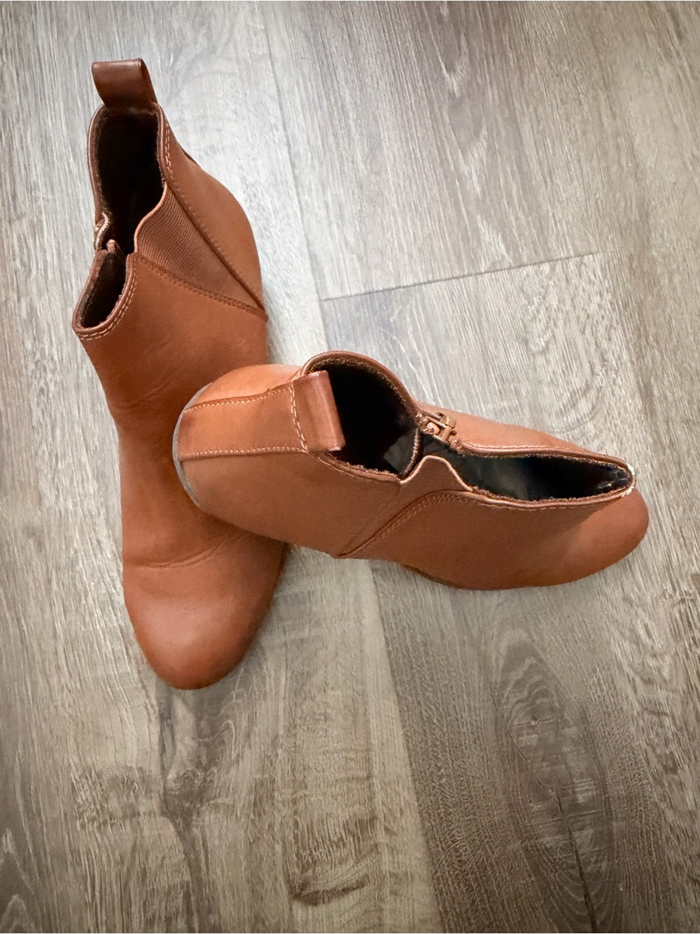 Women's Chelsea Booties in Cognac Brown - Sleek Slip-On Style